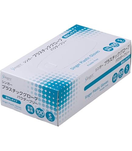 Amazon.co.jp: シンガー プラスチックグローブNo8100PF Mサイズ (100枚